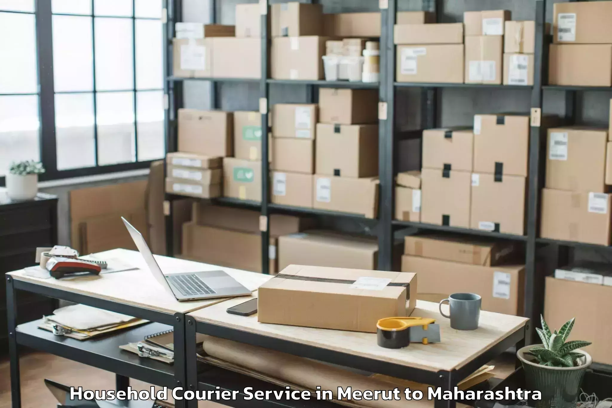 Quality Meerut to Maharashtra University Of Heal Household Courier